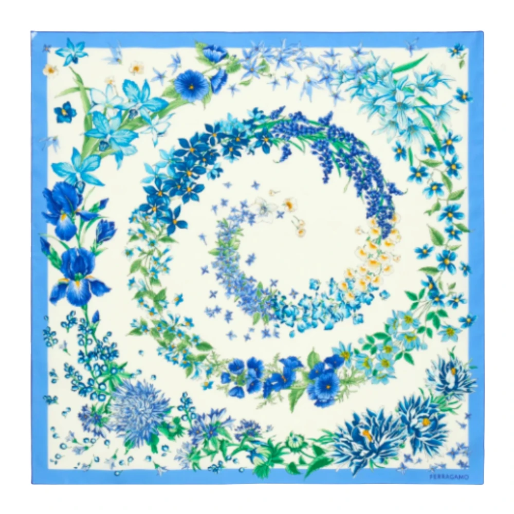 Ferragamo Donna Multicolor - Foulard In Seta Con Stampa Primavera - Accessories - E - One Size
