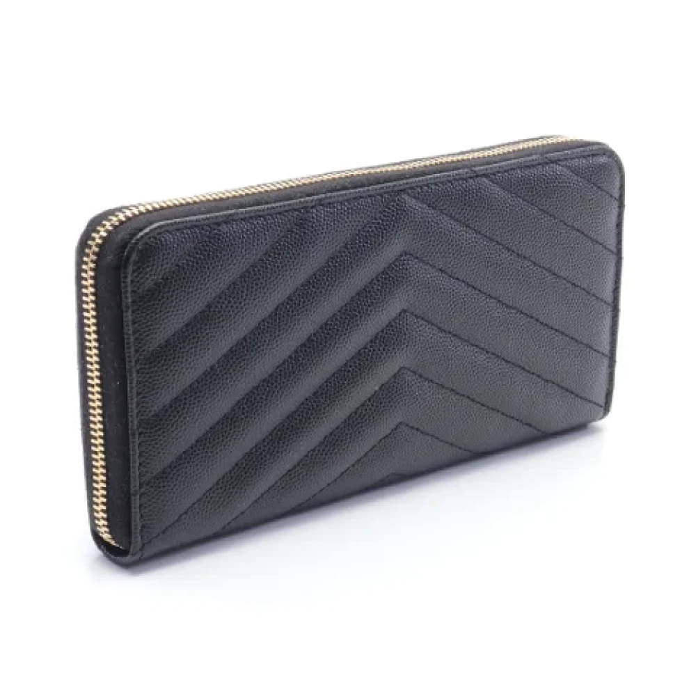 Yves Saint Laurent Vintage Pre-owned Leather wallets Black Dames