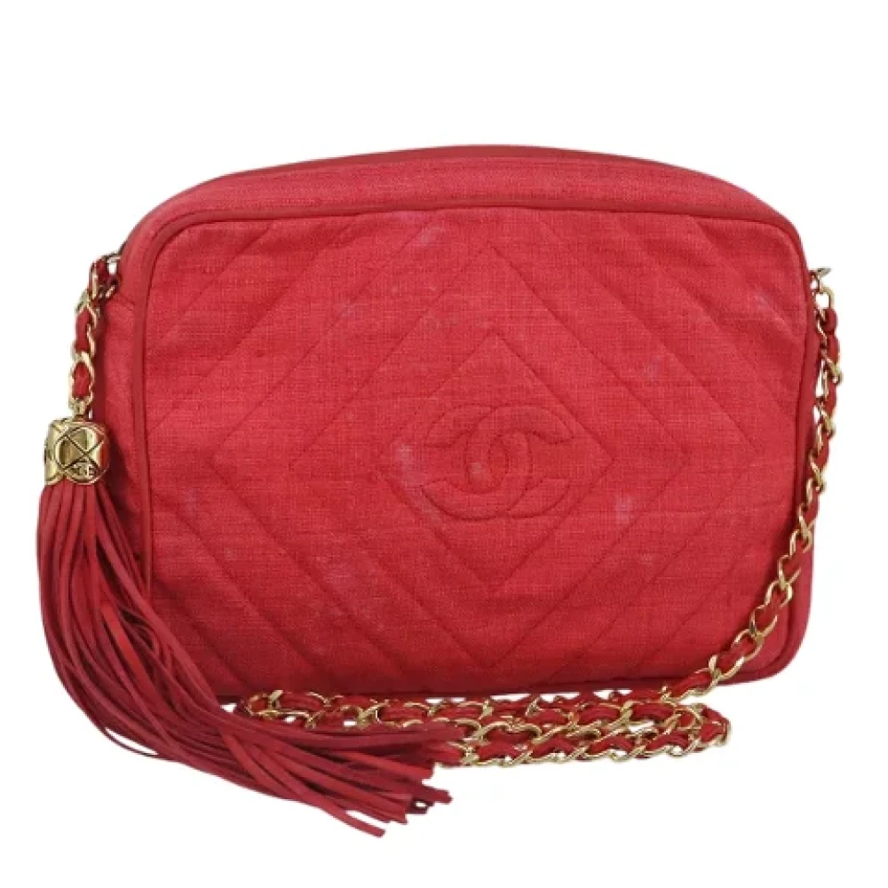 Chanel Vintage Pre-owned Canvas chanel-bags Red Dames