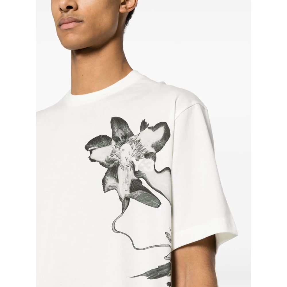 Y-3 Natuur-geïnspireerd Grafisch T-shirt White Heren