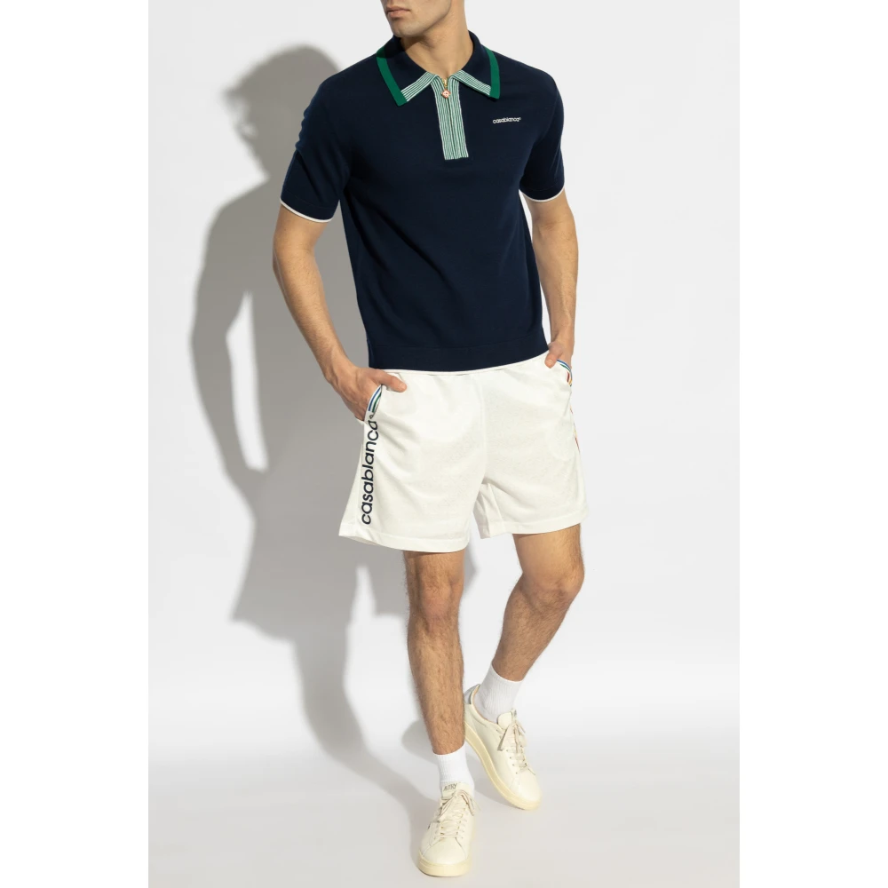 Casablanca Shorts met bedrukt logo White Heren