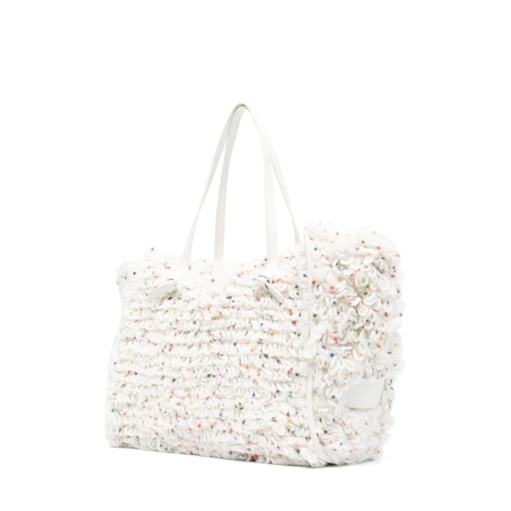 Gianni Chiarini Witte 3D-loop Gebreide Handtas White Dames