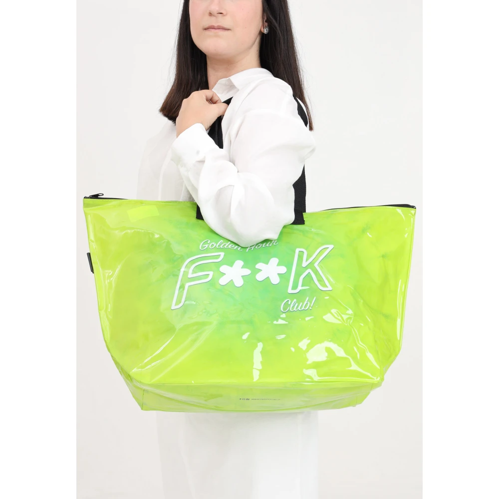 F**k Groene Shopper Tas met Logo Green Dames