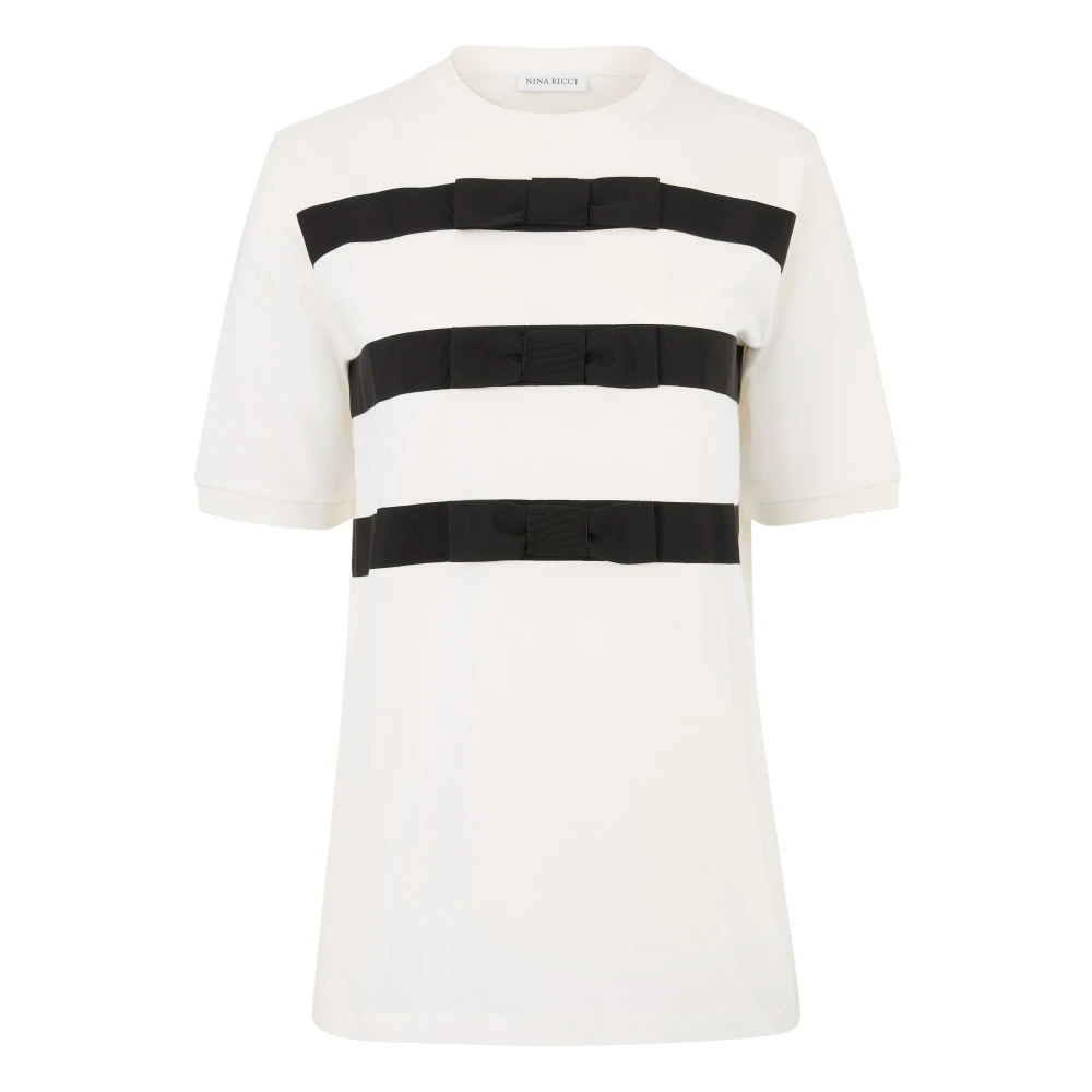 Nina Ricci T-Shirt MET Strik White Dames