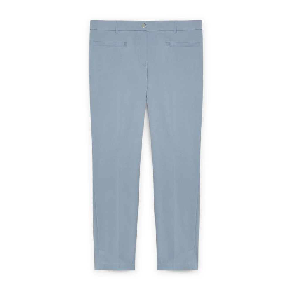 Fiorella Rubino Rechte broek met Lenzing™ Ecovero™ Viscose Blue Dames