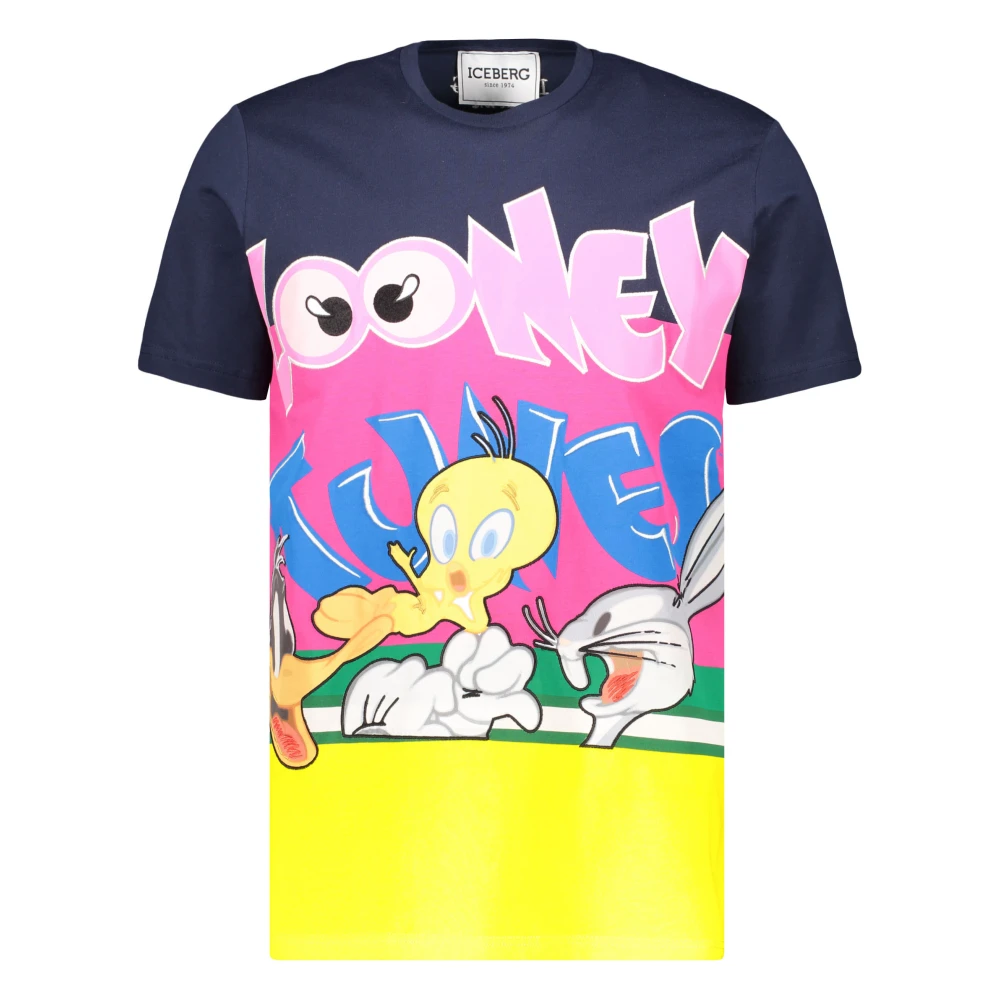 Iceberg Geborduurd Katoenen T-shirt Multicolor Heren