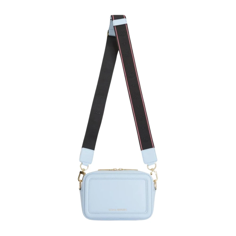 Chiara Ferragni Collection Blauwe Stoffen Cameratas met Oogachtige Gesp Blue Dames