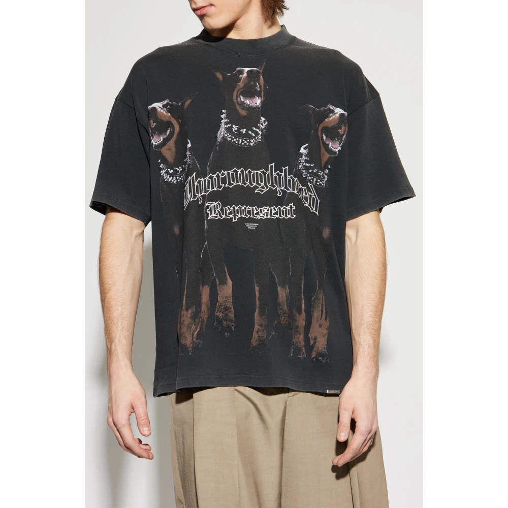 Represent T-shirt Thoroughbred Black Heren