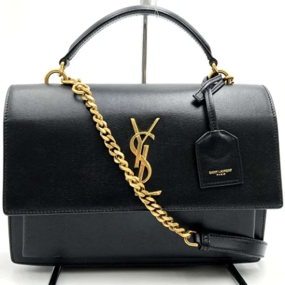 Yves Saint Laurent Vintage Pre-owned Leather handbags Black Dames