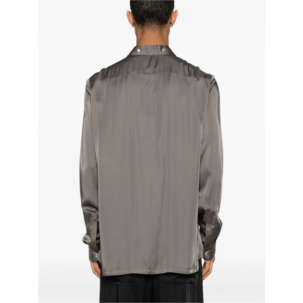 Rick Owens Larry Fogpocket Shirt Bruin Brown Heren