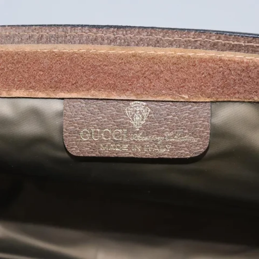 Gucci Vintage Pre-owned Leather clutches Beige Dames