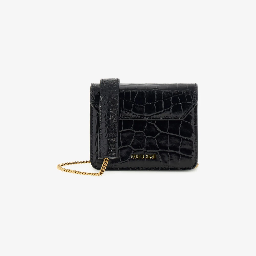 Roberto Cavalli Tijger Bezaaide Mini Schoudertas Black Dames