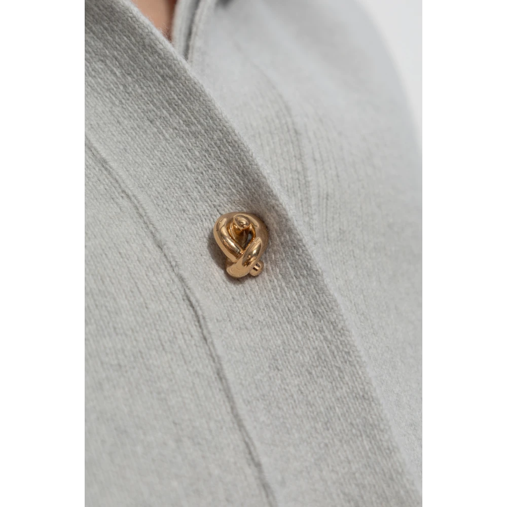 Bottega Veneta Cardigan met kraag Gray Dames