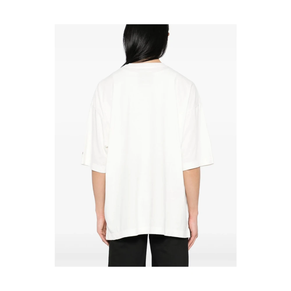 Mihara Yasuhiro Witte Katoenen Vervaagd Effect T-shirt White Heren