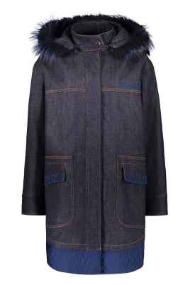 Denimjacka med rävfoder