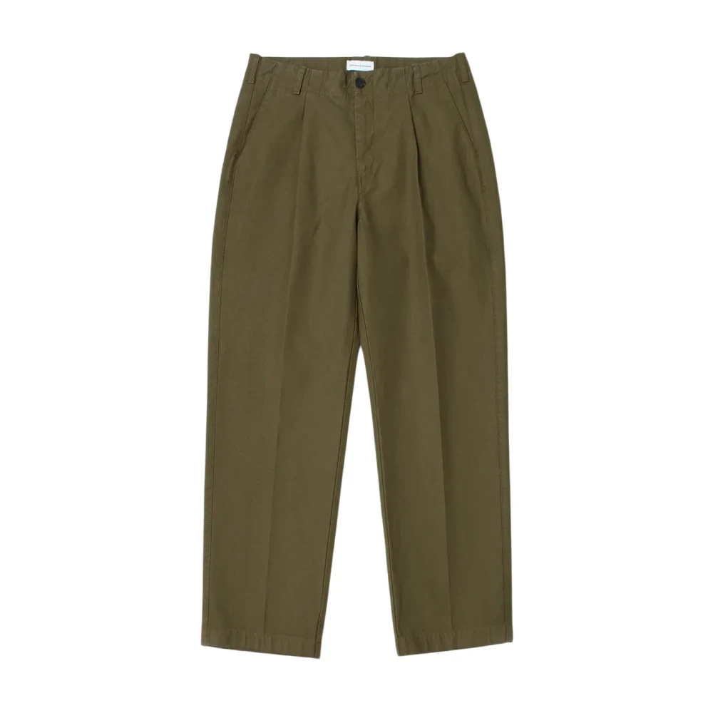 Edmmond Studios Men's Green Straight Trousers, L, Oliver Pant
