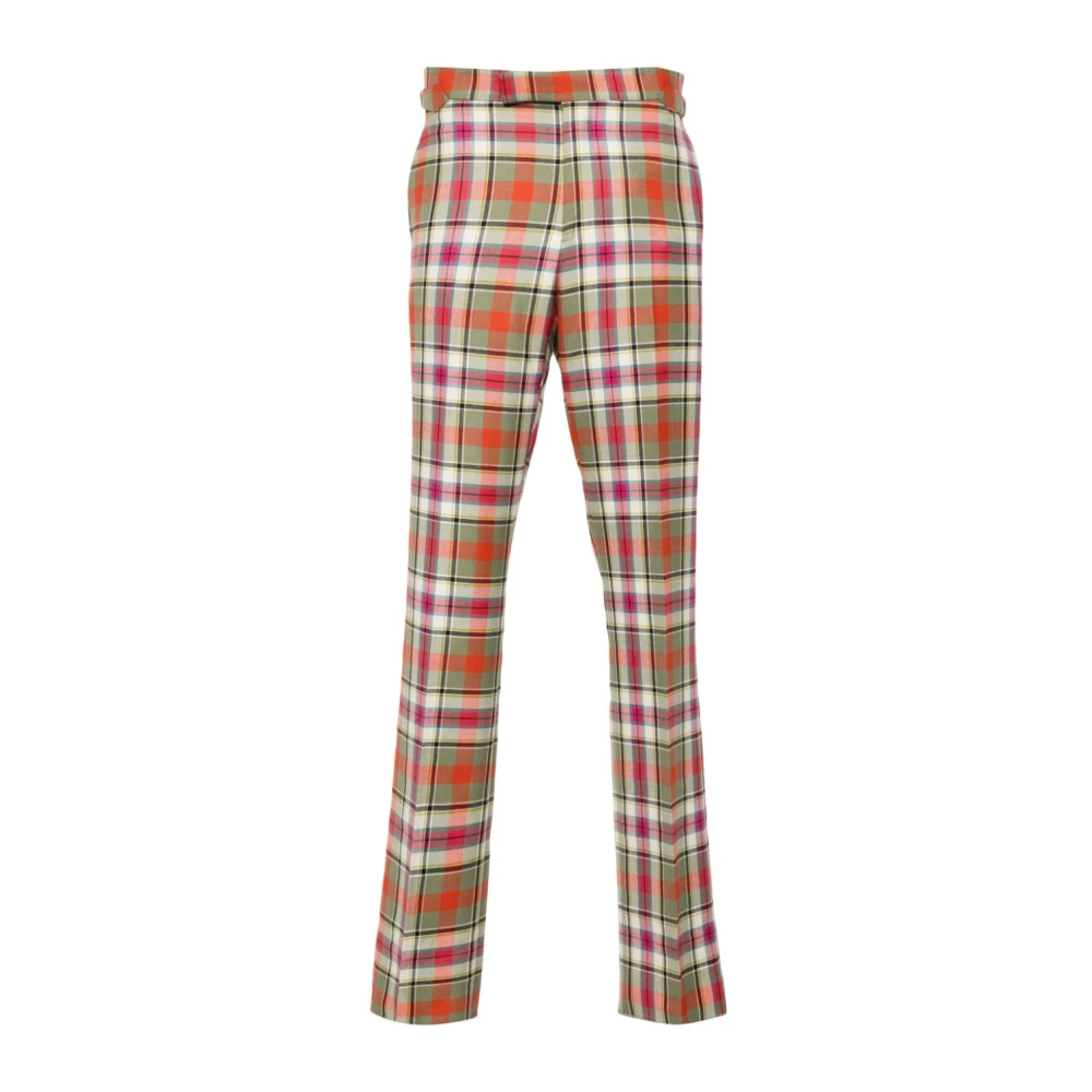 Vivienne Westwood Rode Tartan Wollen Broek Multicolor Heren