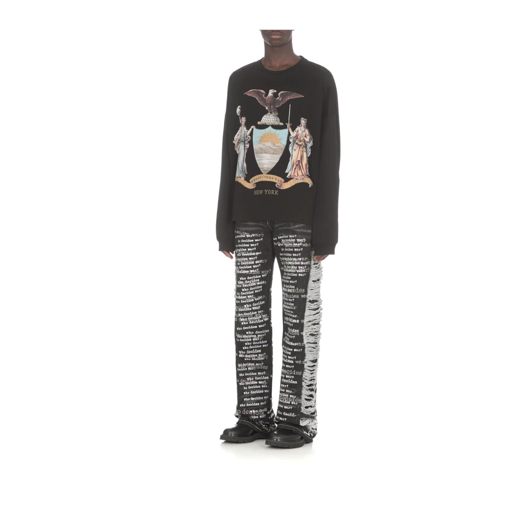 Who Decides War Sweatshirts Black Heren