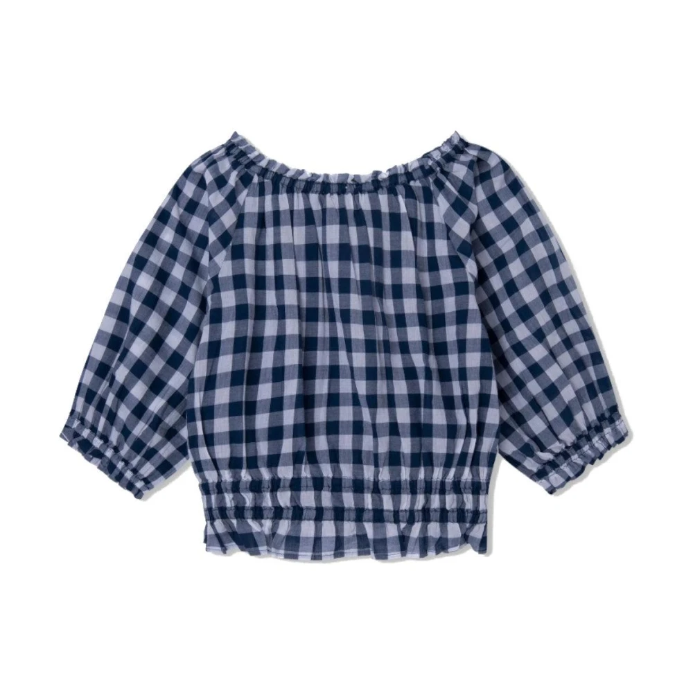 Pepe Jeans Women's Blue Sheily Checkered Blouse