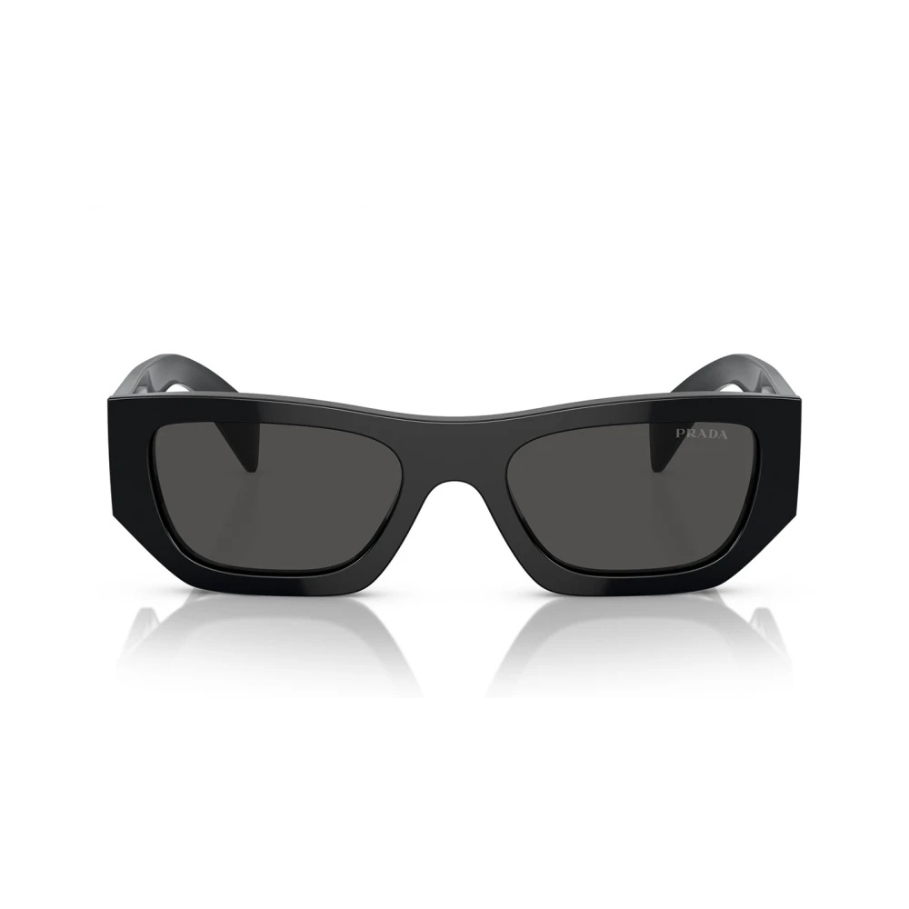 Prada Unisex Grey Pr A01s 16K08z Sunglasses Acetate Black Pillow Normal - Image 2