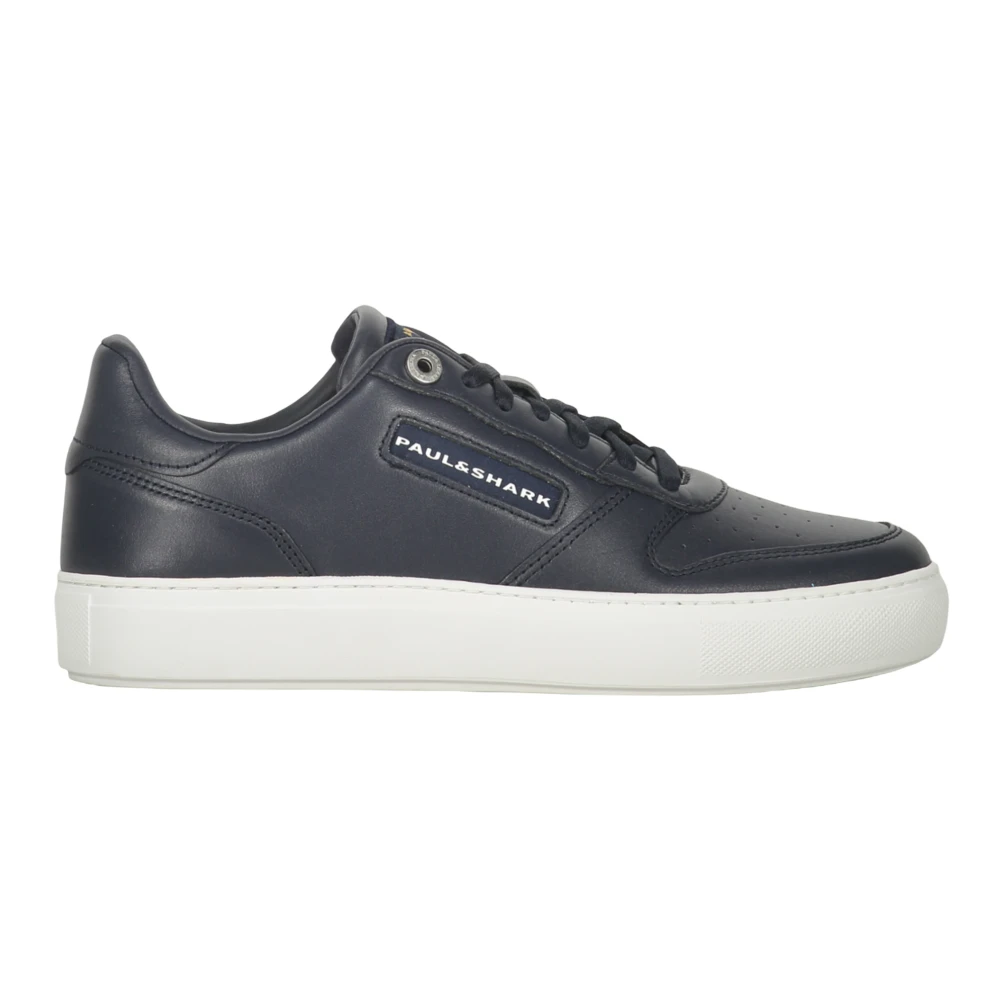 Paul & Shark Leather Sneakers Heren Schoenen Blauw
