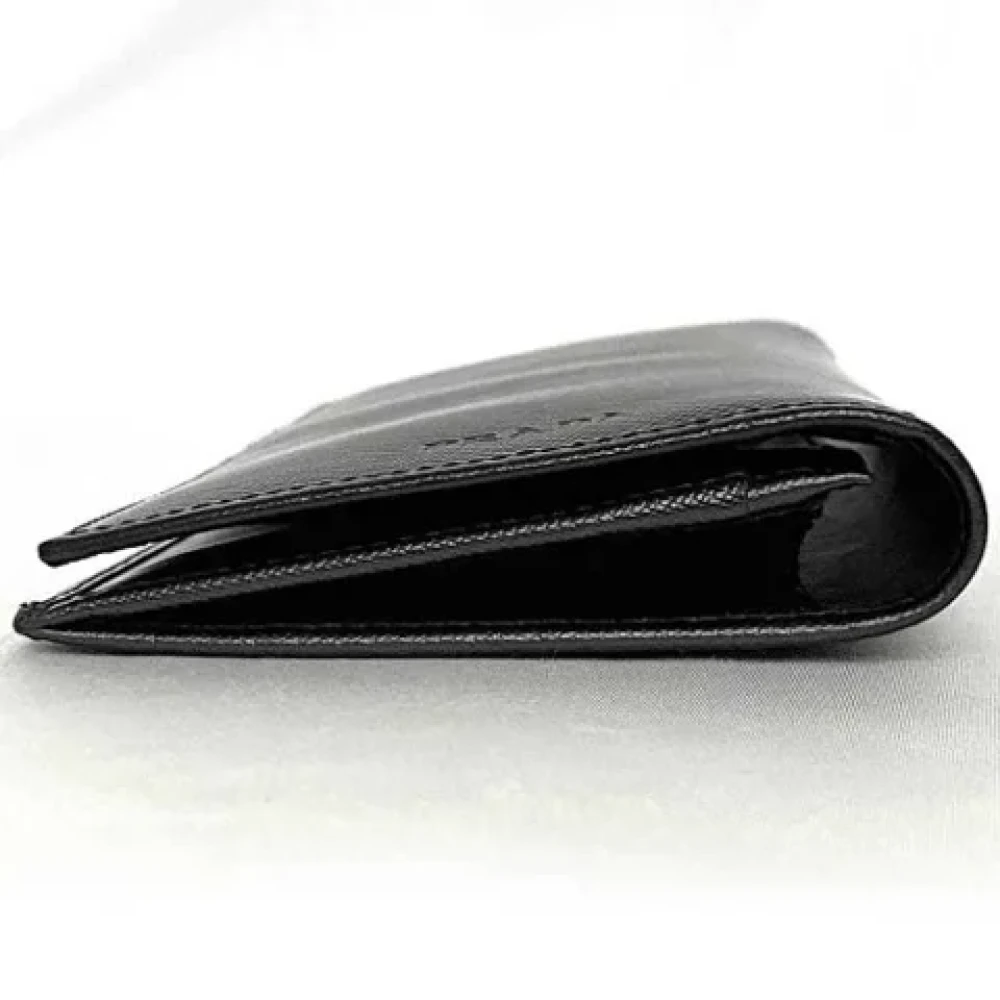 Prada Vintage Pre-owned Leather wallets Black Dames