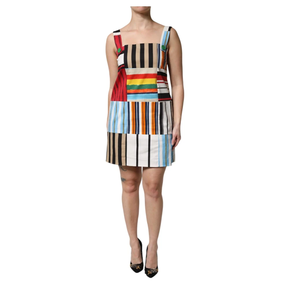 Dolce & Gabbana Women's Multicolor Short Dresses, Xs, Stripe Mini Dress