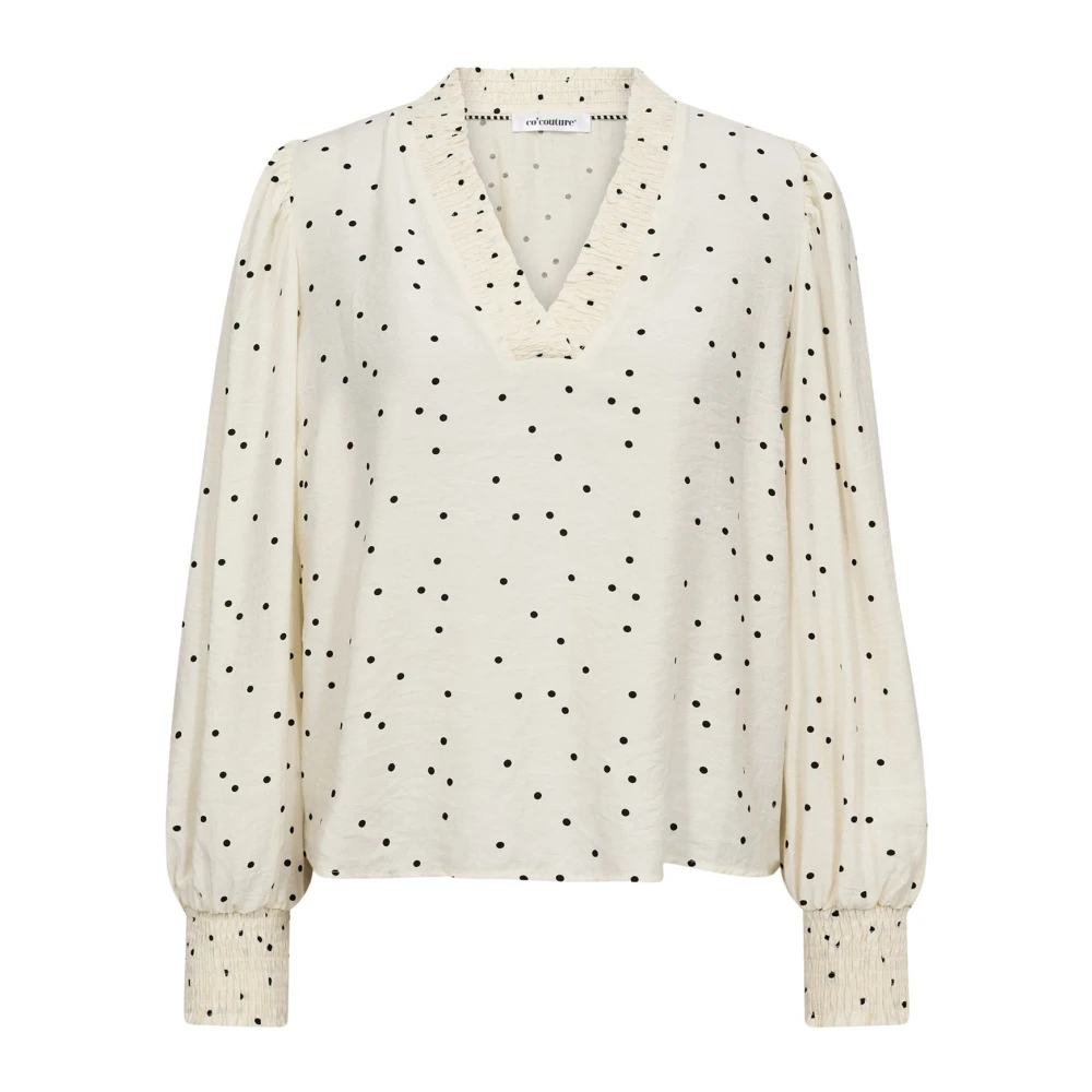 Co'couture Women's White Blouses, M, Zioncc Zebra Bow Blouse