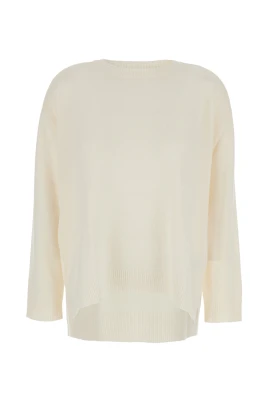 Crewneck Tröja med Asymmetrisk Fåll