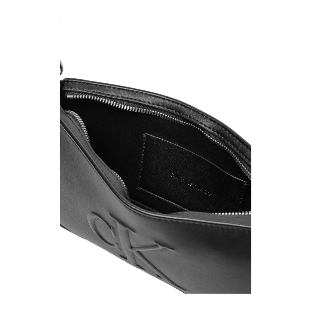 Calvin Klein Jeans Zwarte Polyethyleen Handtas Dames Tassencollectie Black Dames