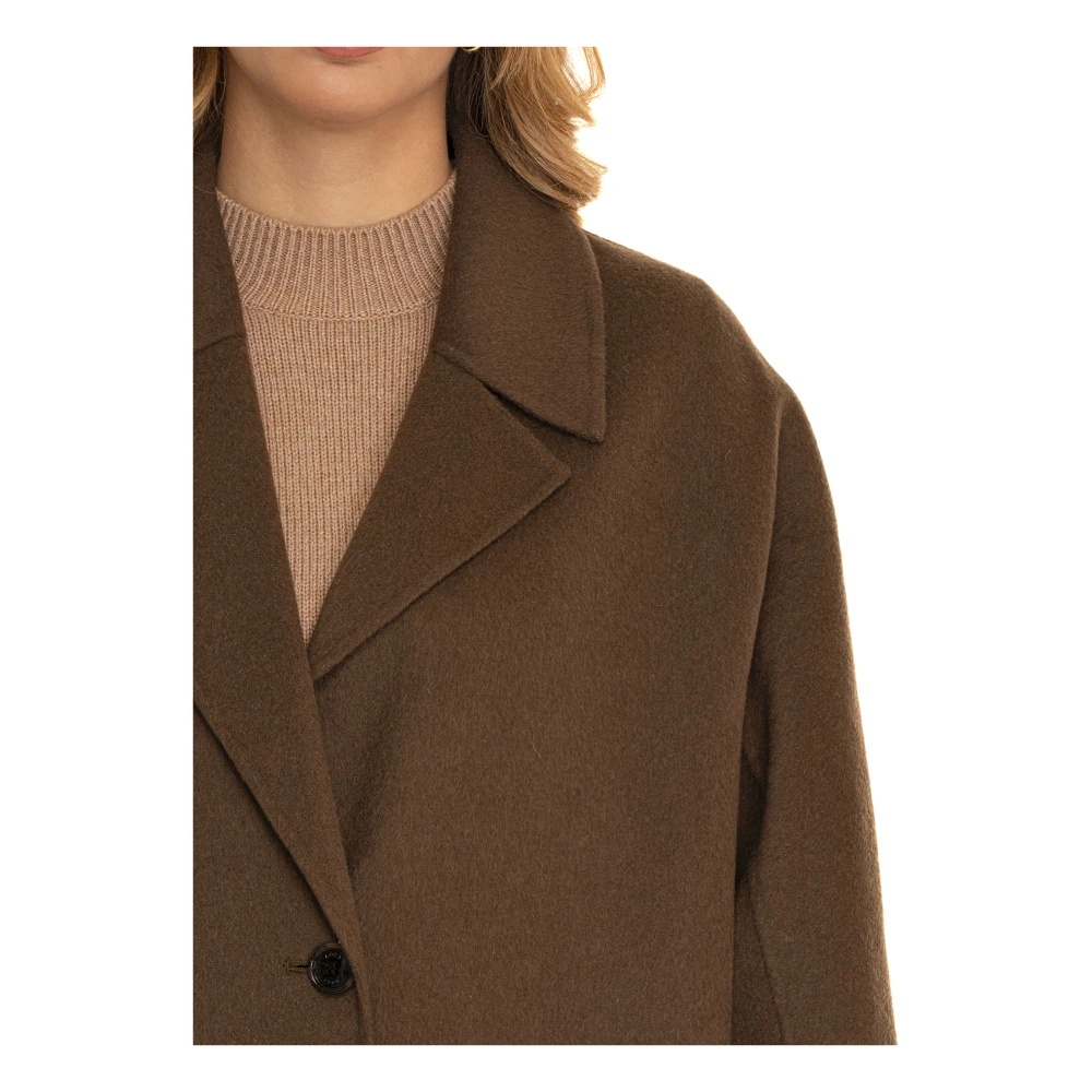 Boss Klassieke wollen jas Brown Dames