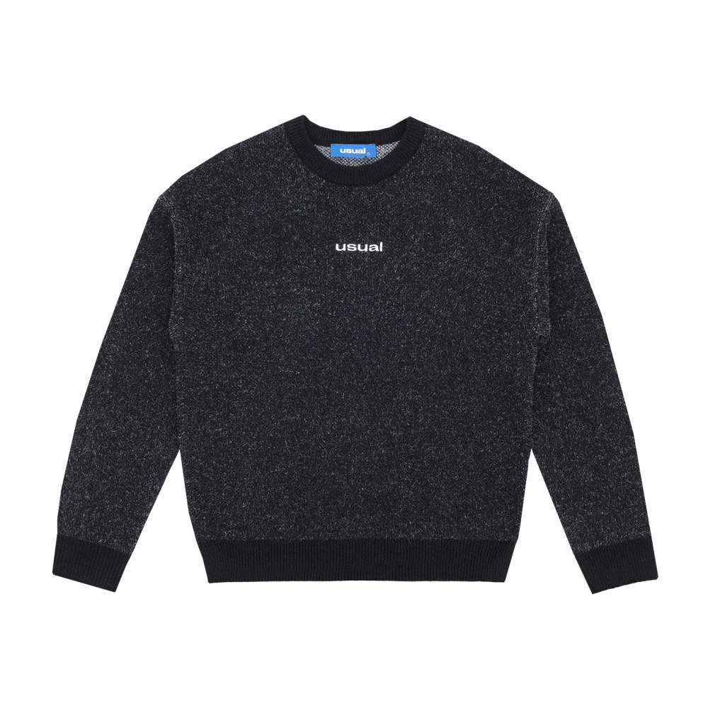 Usual Polyester Gebreide kleding en Sweaters Black Heren
