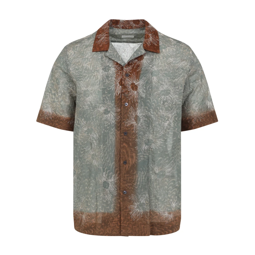 Dries Van Noten Mint Geborduurd Overhemd Multicolor Heren