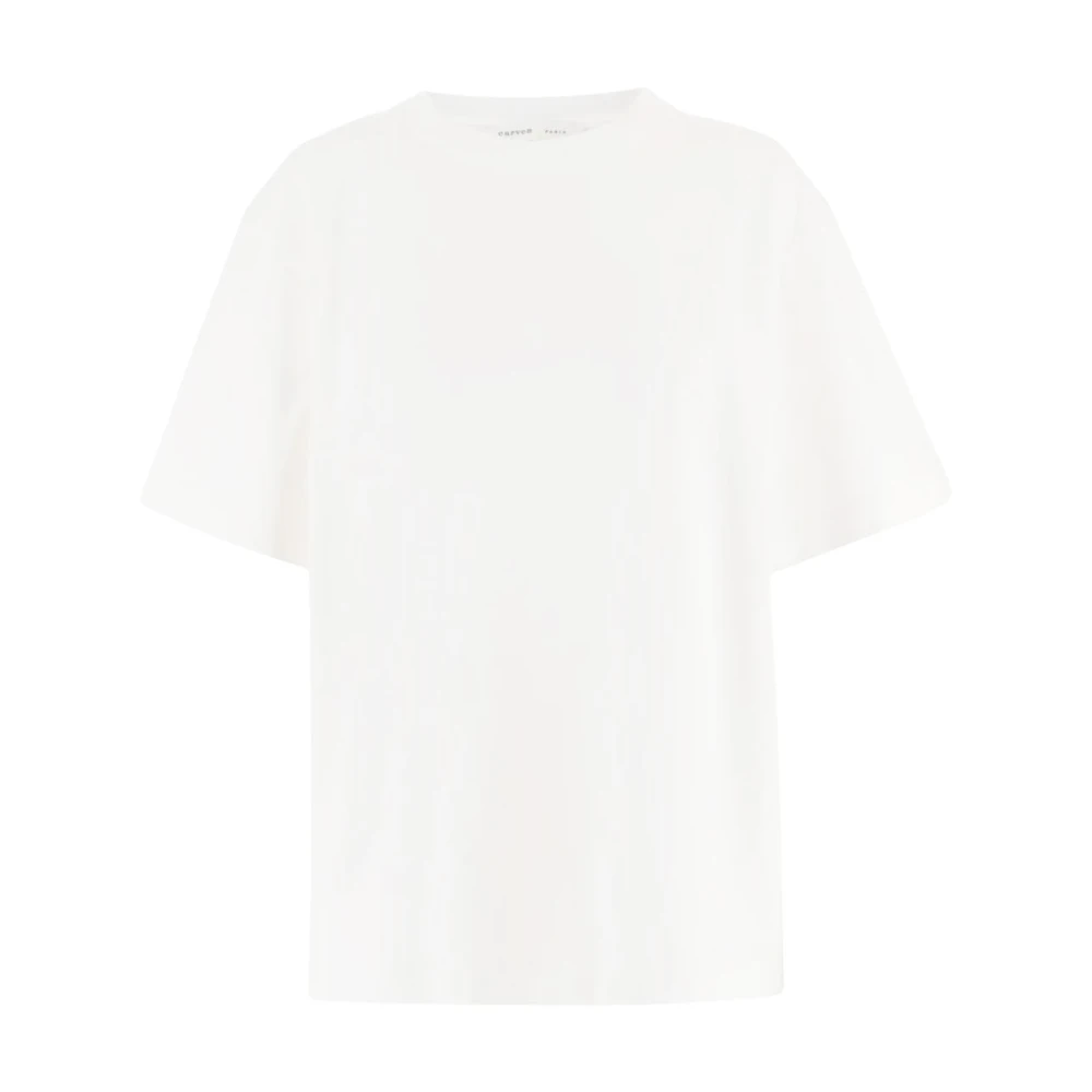 Carven Women's White T-Shirts, M, Signature Logo T-Shirt