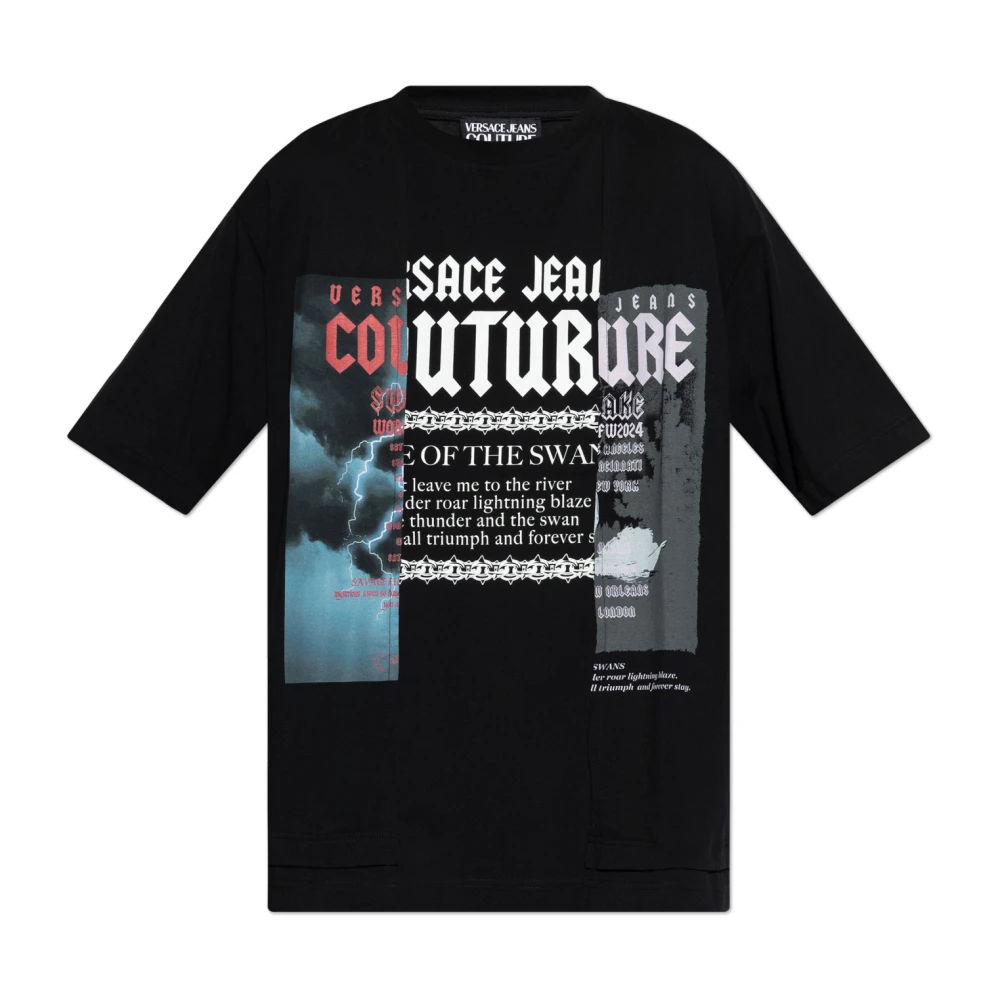 Versace Jeans Couture T-shirt met logo Black Heren