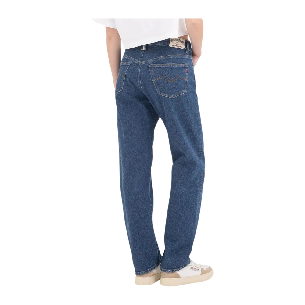 Replay Donkerblauwe denim broek Blue Dames