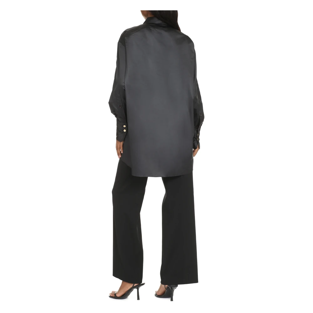 Patou Gerecyclede Shirtdress Black Dames