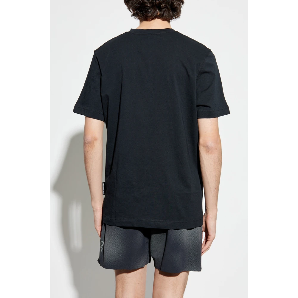 ON Running Trainings T-shirt met logo Black Heren
