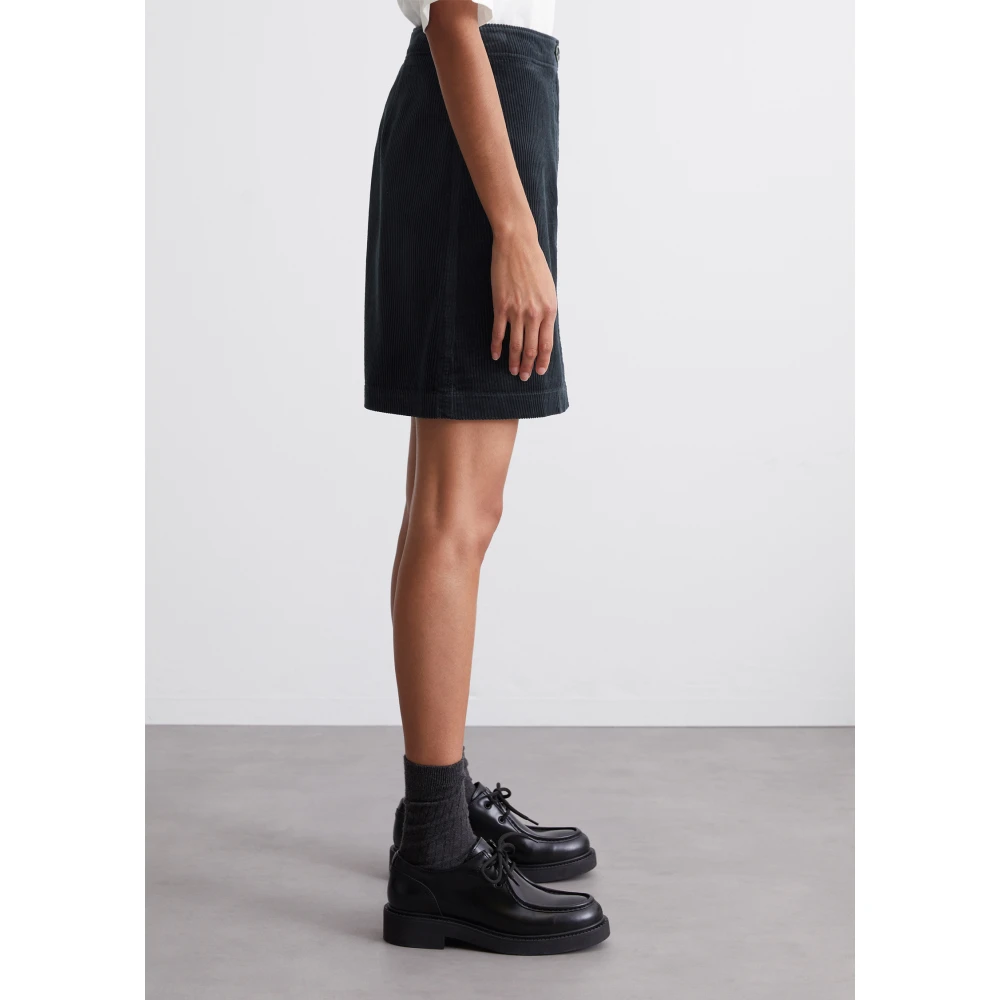 Marc O'Polo Cord minirok recht Blue Dames