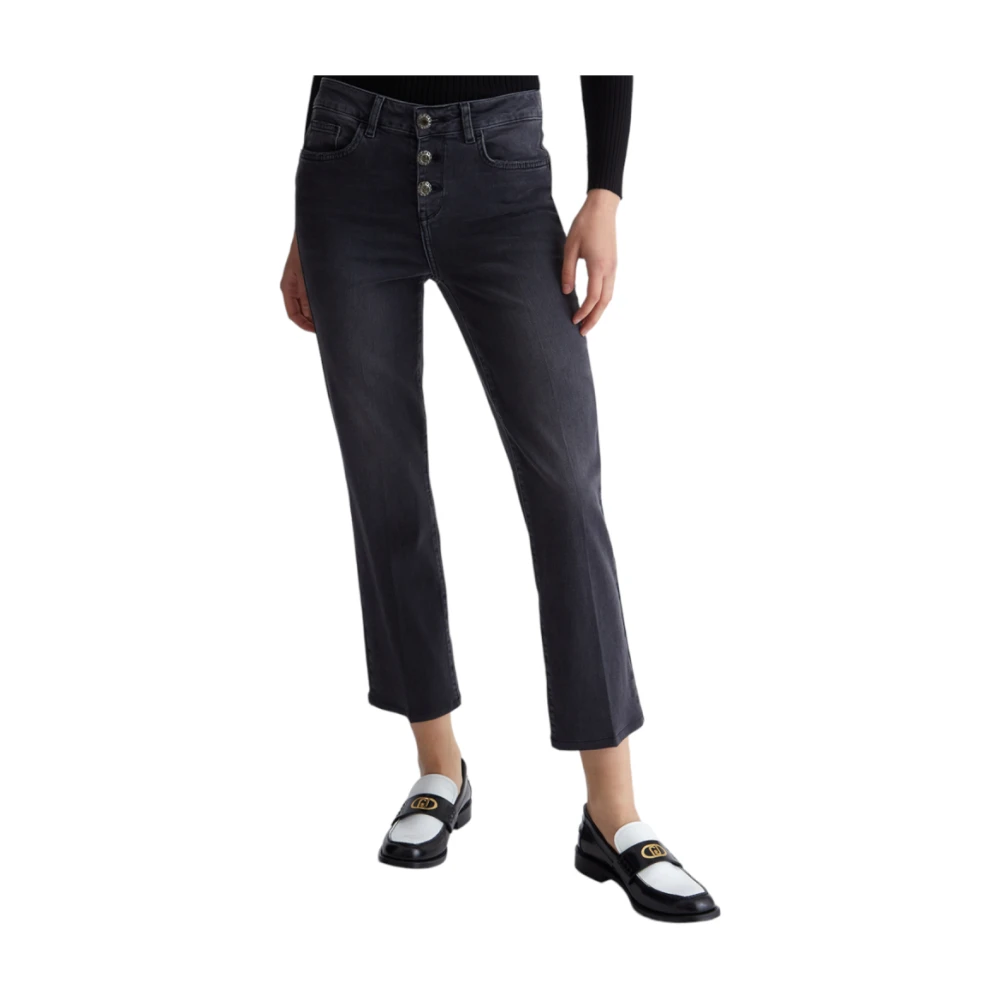 Liu Jo Hoge taille enkel jeans Uf3040 D4391 Blue Dames