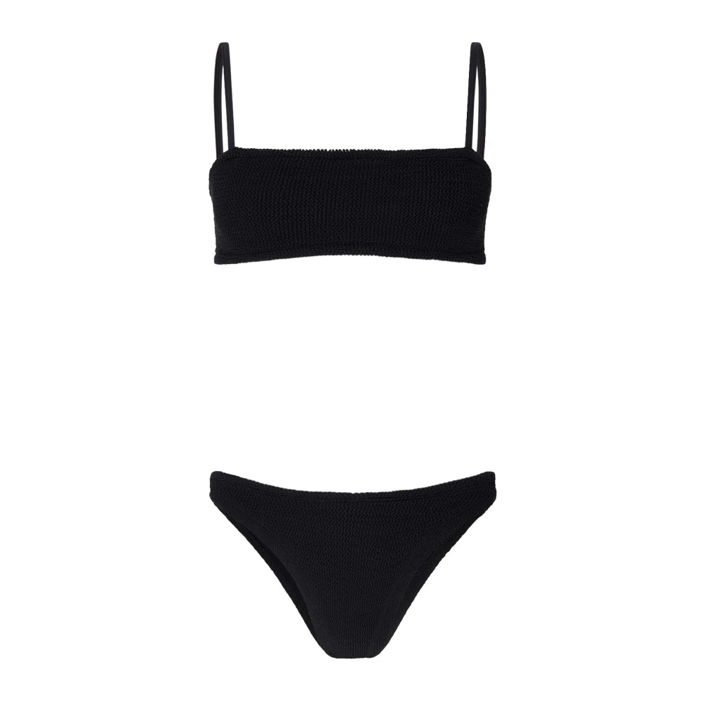 Hunza G Fräck Spaghetti-Strap Bikini Black, Dam