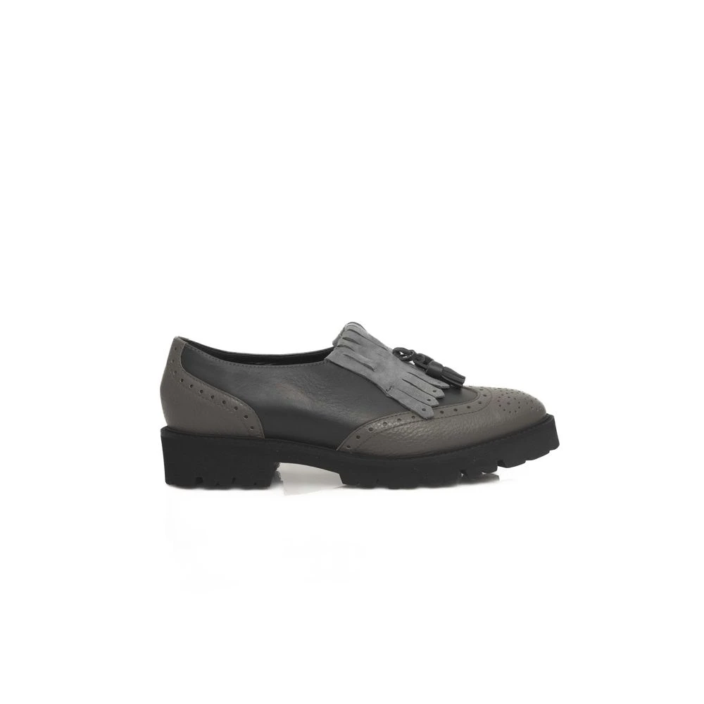 Cerruti 1881 Women's Gray Cowhide Loafer Rubber Sole