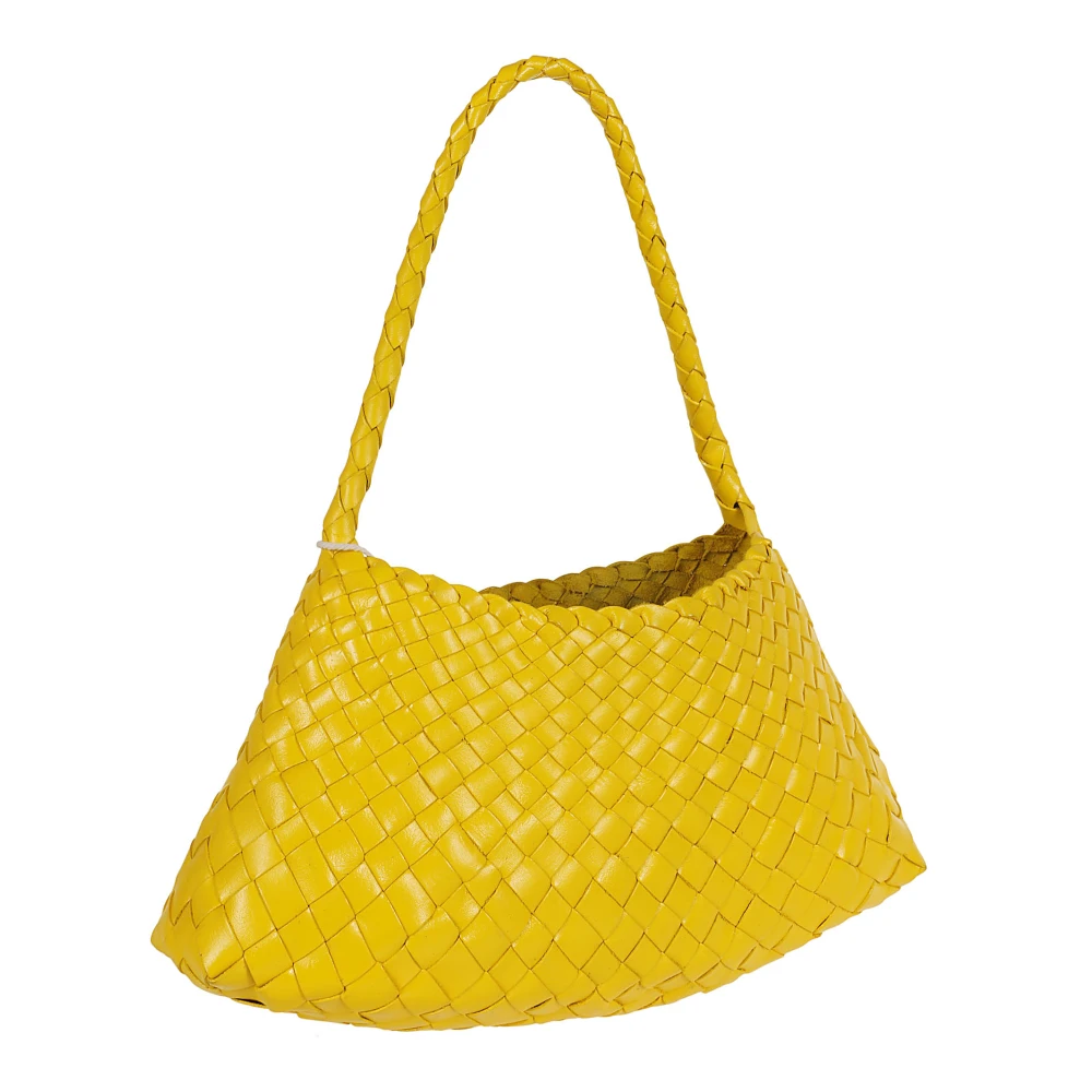 Dragon Diffusion Geweven leren schoudertas geel & oranje Yellow Dames