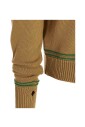 pull-en-coton-vert-moutarde-avec-logo