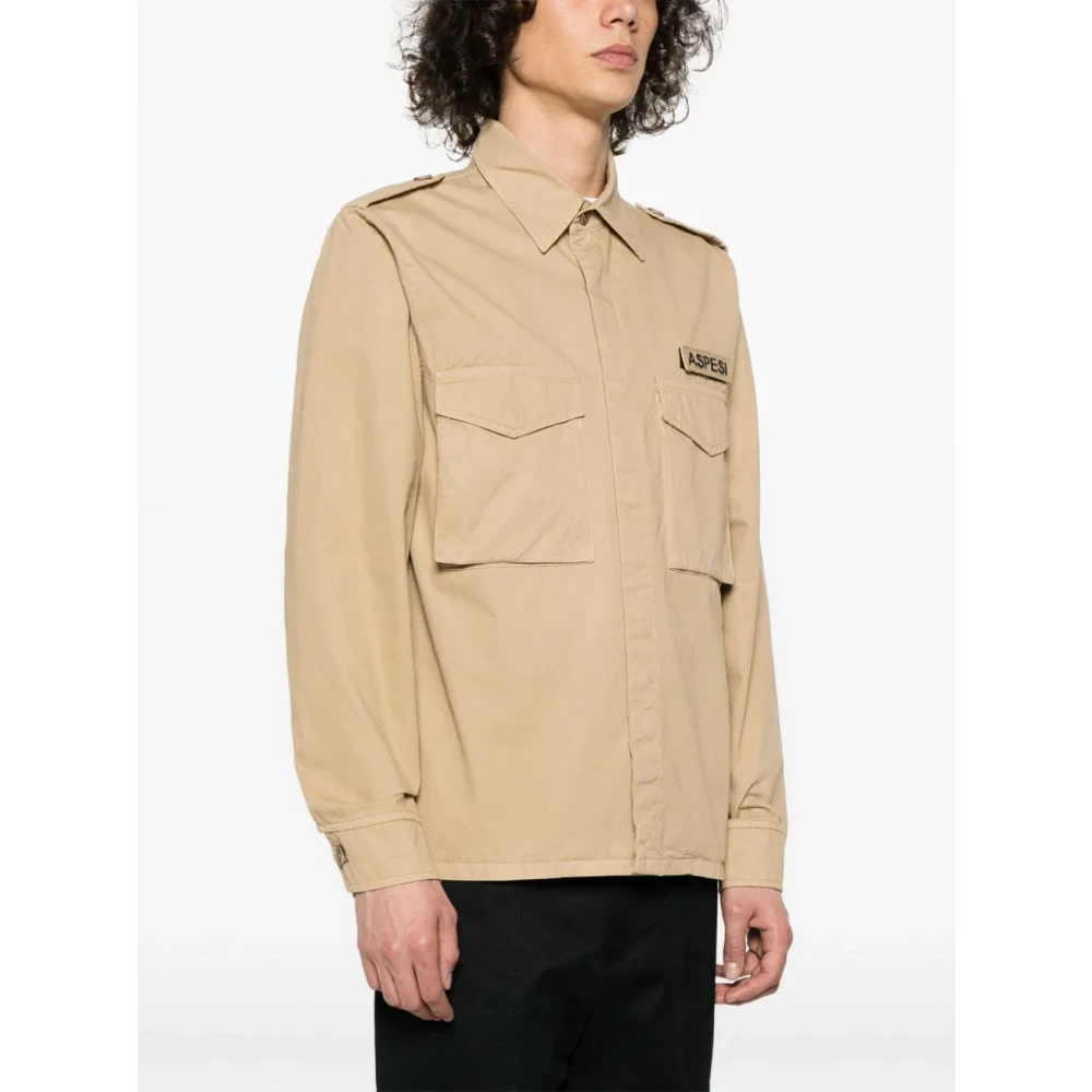 Aspesi Field Shirt Sand Beige Heren