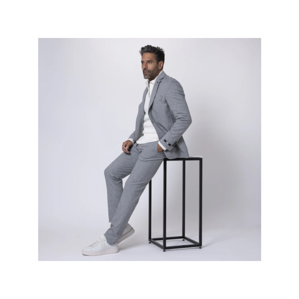 Karl Lagerfeld Grijze gemêleerde blazer vest Gray Heren