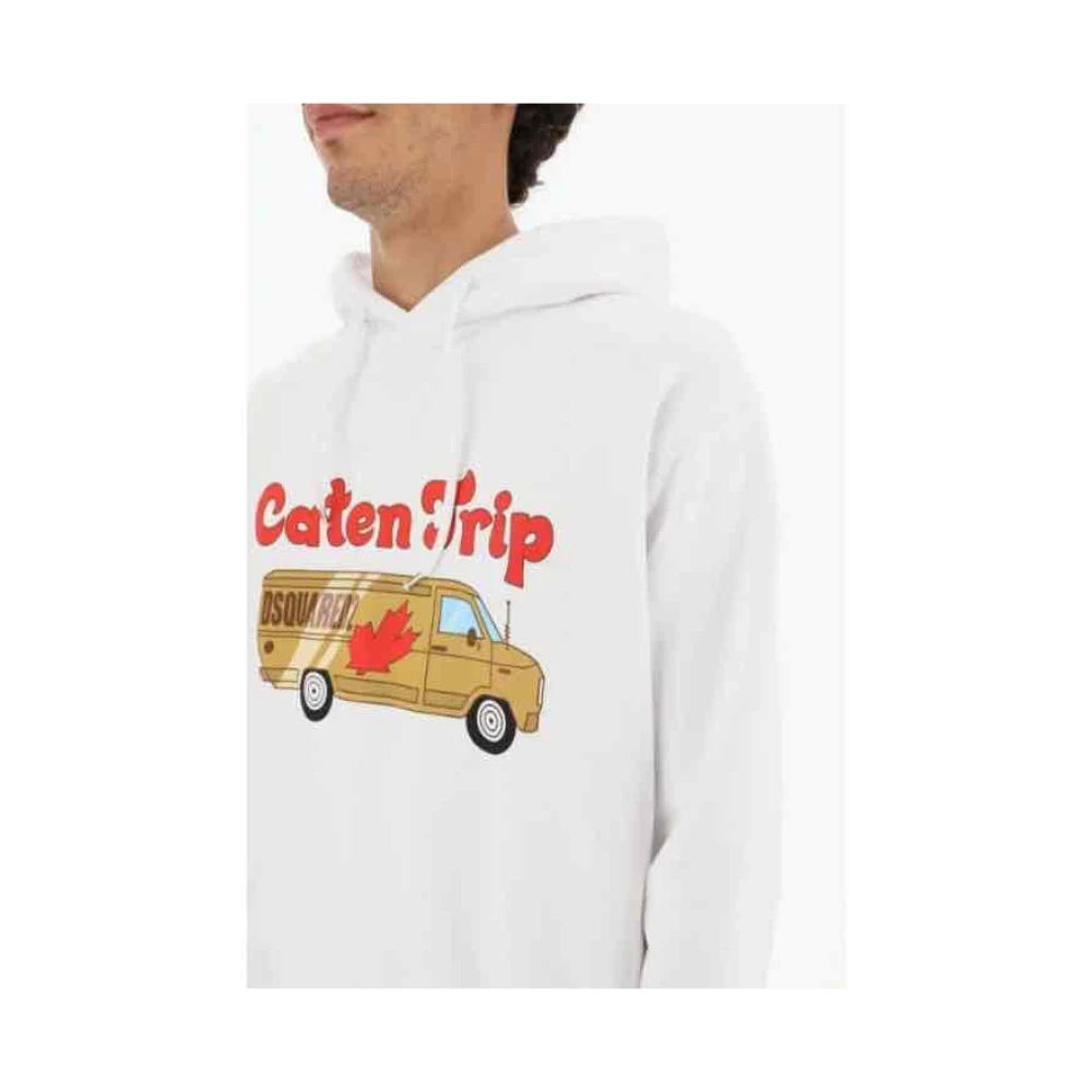 Dsquared2 Stijlvolle Hoodie White Heren