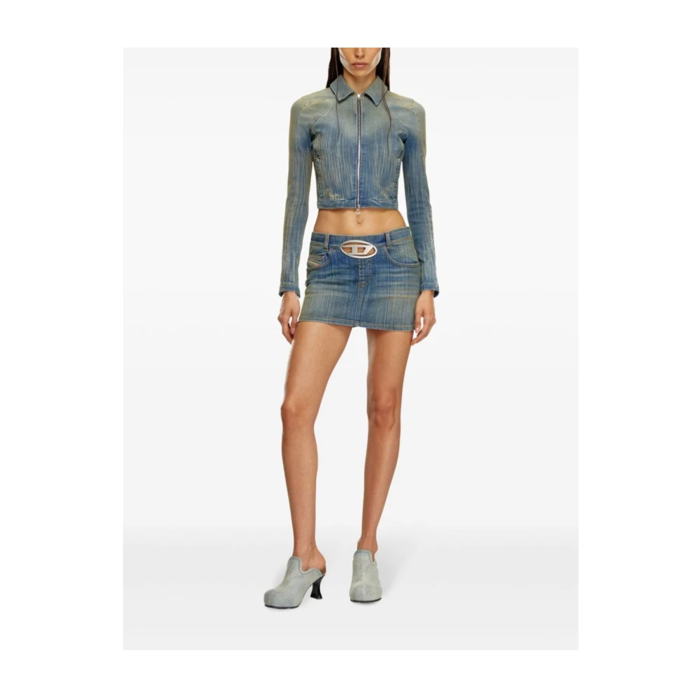 Diesel Mini Rokken in Zwarte Denim Stijl Blue Dames
