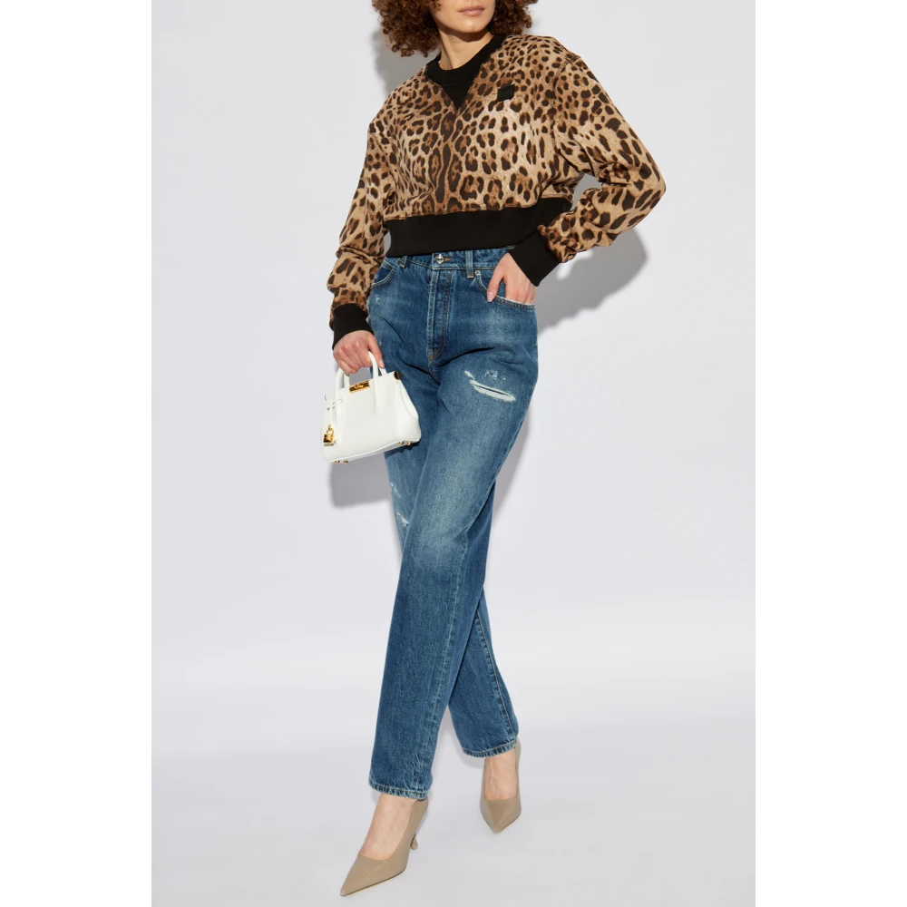 Dolce & Gabbana Sweatshirt met dierenprint Brown Dames
