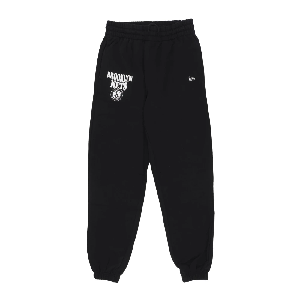 New era Brooklyn Nets Script Jogger Broek Black Heren